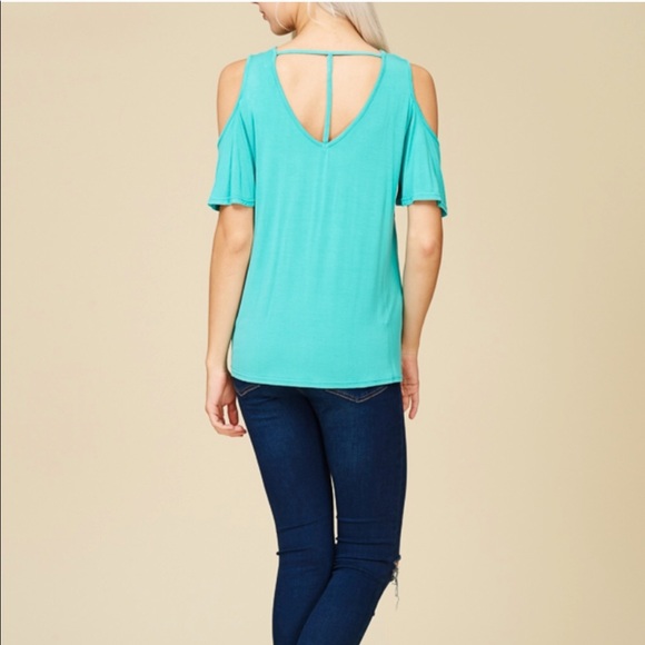 Blue Cut Out Tee - Picture 4 of 4